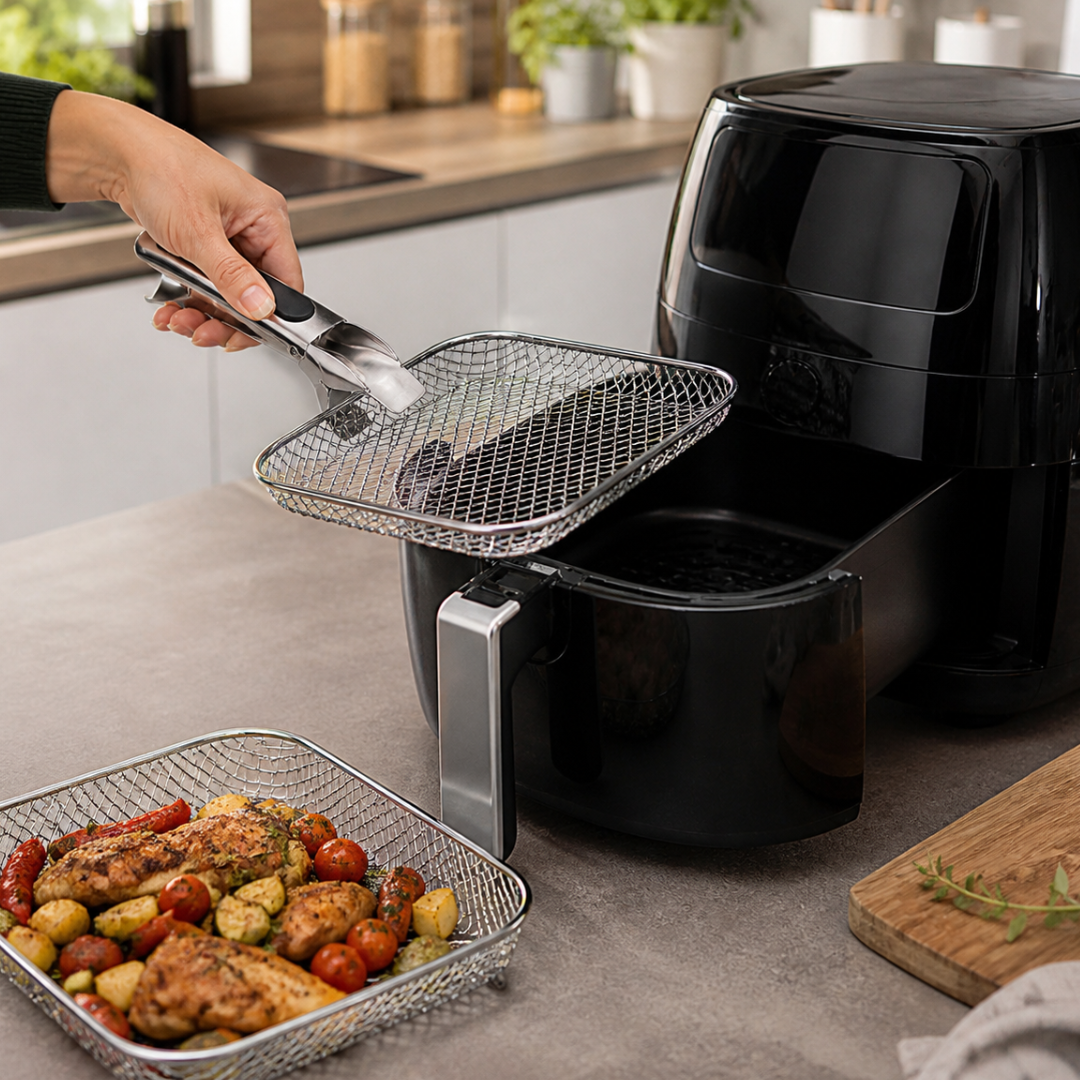 FryTower™ – Universelle Edelstahl Airfryer Grille